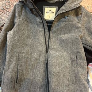 Hollister Men's Heather Gray Windbreaker